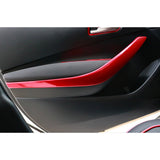 Sporty Style Red Front Side Door Armrest Cover Trim For Toyota Corolla 2020-2023