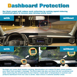 Center Console Dashboard Mat Pre-Cut Non-Slip Sunshield Sun Glare Protector Dash Carpet Pad Black Cover Compatible with Toyota RAV4 2013-2018