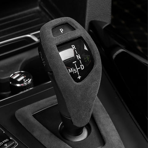 For BMW F22 F30 F33 F34 F20 Alcantara Suede Leather Gear Shift Knob Cover Trim