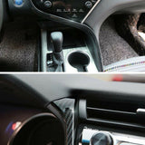 ABS Carbon Fiber Car Center Dashboard Console Strip Trim Molding Decoration for Toyota Camry 2018-2024