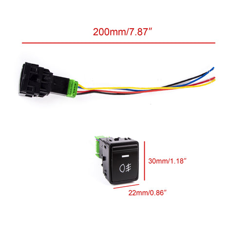 Direct Fit 12V Push Button Switch w/LED Indicator Light For Nissan Murano Sentra