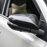 2pcs Carbon Fiber Style Side Mirror Cover Trim Direct Add-on Cap for Toyota RAV4 2016-2018