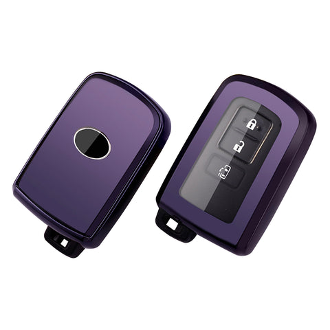 Purple Black Anti-dust Smart Key Fob Shell For Toyota Tacoma Camry 2 3 4 Button