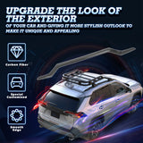 Exterior Rear Trunk Lid Tailgate Upper Lip Strip Protector Cover For Toyota RAV4 19-21, Carbon Fiber Texture