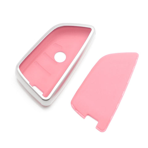 1Pc Pink Anti-Fingerprint Remote Control Keyless Cover Case Protector For BMW