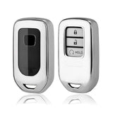 Silver TPU Anti-dust Remote Key Fob Cover For Honda Civic Accord 2/3/4 Button