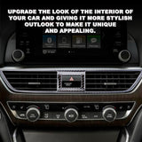 Carbon Fiber Texture Dashboard AC Air Outlet Cover Trim For Honda Accord 18-20
