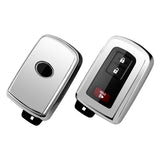 Silver TPU Remote Smart Key Fob Cover Protector For Toyota 4Runner Tacoma Camry
