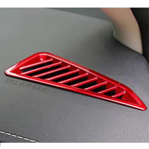 2X Sporty Style Red Front Dashboard AC Air Outlet Cover For Toyota Corolla Cross