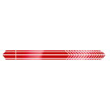 Side Door Skirt Vinyl Stripe Decal Sticker, Glossy Red Racing Sporty Graphic Style (Length 86")