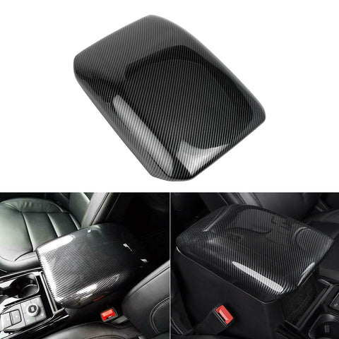 Carbon Fiber Texture Central Armrest Box Molding Cover For Ford Explorer 2020-23