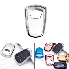 Sliver Soft TPU Remote Control Key Fob Cover For Cadillac ATS CT6 XT5 Escalade