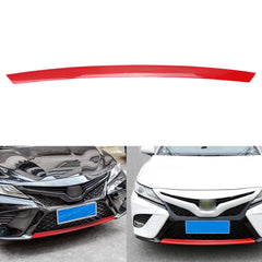 Glossy Red Carbon Fiber Style Front Grille Lip Cover Trim For Toyota Camry SE XSE 2018-2019