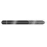 Side Door Skirt Vinyl Stripe Decal Sticker, Glossy Black Racing Sporty Graphic Style (Length 86")