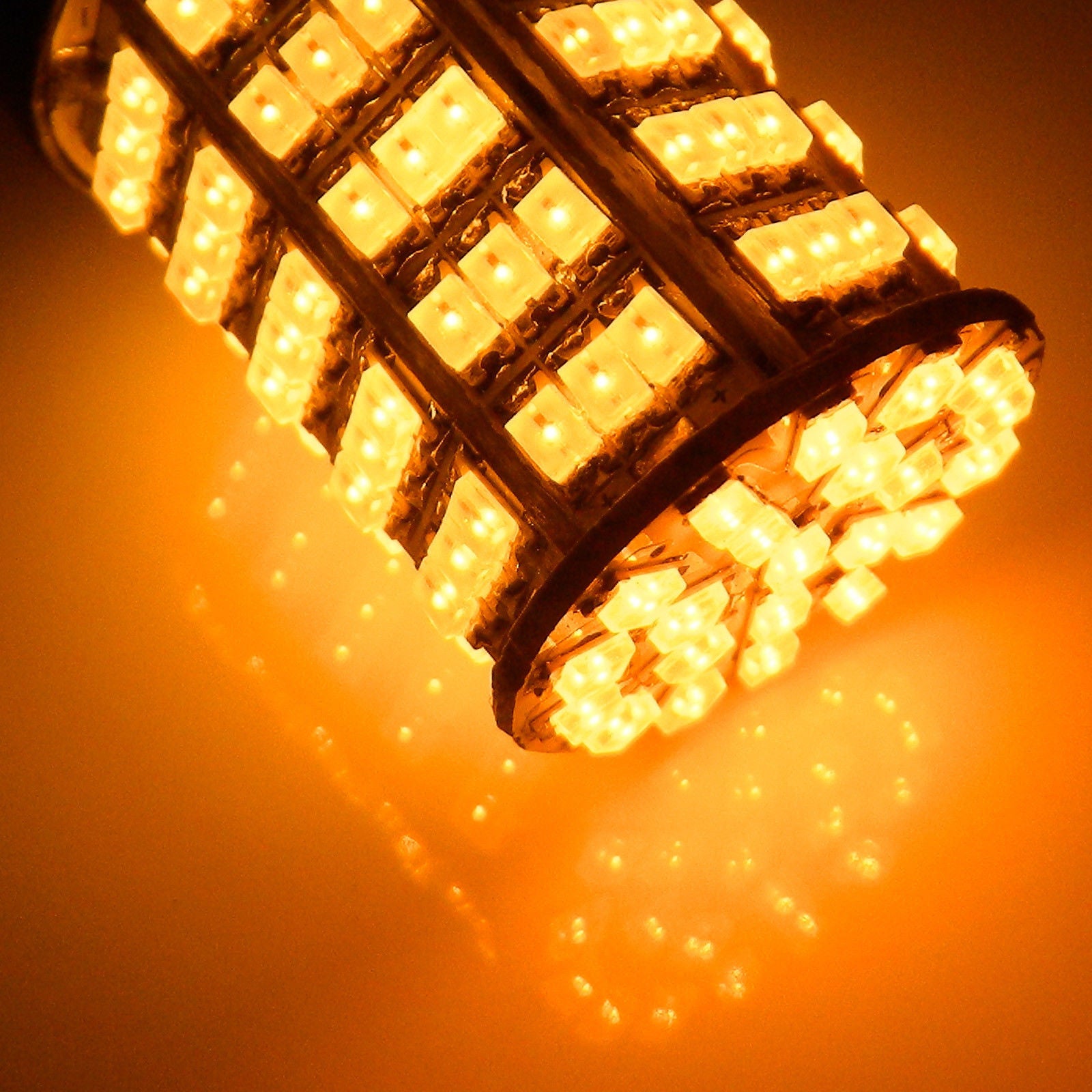 Ambr Led 4x 3000K High Power White\ Amber 1156 7506 7507 127-SMD LED Bulbs For ...