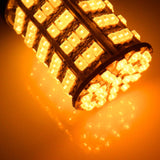 4x 3000K High Power White\ Amber 1156 7506 7507 127-SMD LED Bulbs For Turn Signal Light