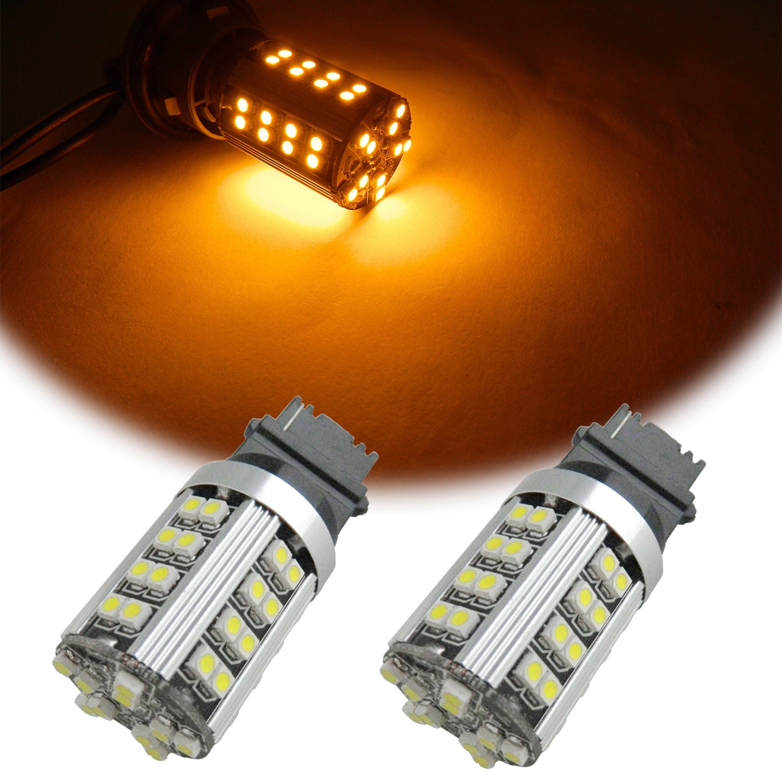 AUIMSOCO 2-Pack 6000K White 3157/3156 LED Bulbs – Turn Signal, Brake, Reverse & Tail Lights With CAN Bus