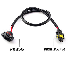 2x 5202 to H11 Pigtail Socket Wires For Subaru BRZ Scion FR-S Fog Light Conversion Retrofit