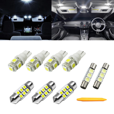 White LED Interior Map Dome Light Package Kit for Nissan Rogue 2008 - 2019 2020