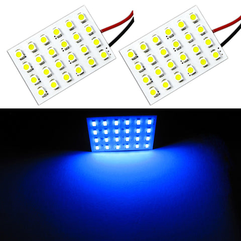 10x Blue 36mm 24-SMD Festoon LED Panel Interior Dome Lights C5W 6418 3425 6413