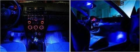10x Blue 36mm 24-SMD Festoon LED Panel Interior Dome Lights C5W 6418 3425 6413
