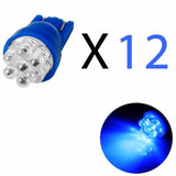12x 8000K  Bule T10 Wedge 7-SMD W5W 168 194 2825 175 LED Interior Light bulbs