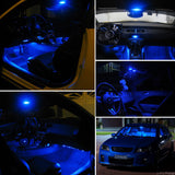 12PCS Ultra Blue BA9S 8 SMD LED Bulbs for Car Interior Dome Map Panel Light