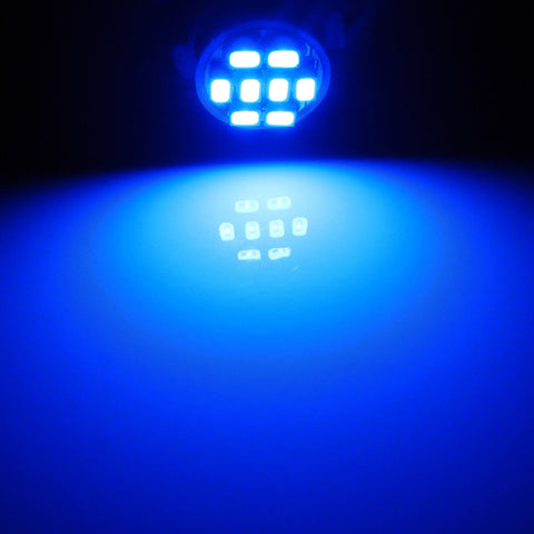 6pcs 8000K Ice Blue 16-SMD License Plate Light T10 Side Marker Backup LED Bulb