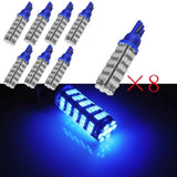 8X 8000k Super bright Blue 2825 T10 68-SMD LED Bulbs Parking Position Lights