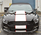 Compatible with Ford Mustang 2015-2021 White Red Graphics Sporty Decal Stripe Trunk Stickers