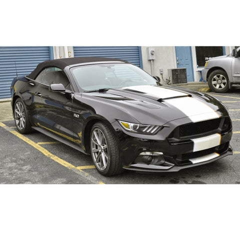 White Yellow Sporty Race Style Front Hood Roof Cover Trim For Mustang 2015-2021