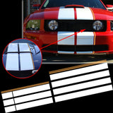White Yellow Sporty Race Style Front Hood Roof Cover Trim For Mustang 2015-2021