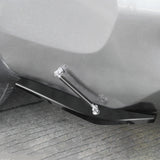 JDM Universal Rear Bumper Canard Diffuser Splitter Valence Spoiler Fin Lip Trim, Glossy Black with Adjustable 6"-9" Support Rod -Black