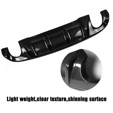 Carbon Fiber Rear Diffuser  S Style Bumper Lip Body Kit For Infiniti Q50 2014-17
