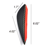 4pcs Carbon Fiber Pattern Bumper Lip Fins Canards Splitters Diffuser(Matte Grey /Black)