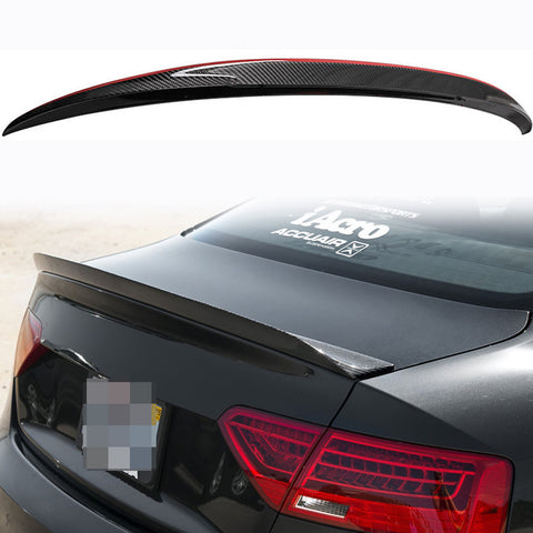 Carbon Fiber Trunk Lid Duckbill Cat Style Tail Spoiler Wing for Audi A5 B8 2008-2016