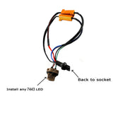 2x 7443 7444 Load Resistor Fix Hyper Flash For Switchback LED Turn Signal Light