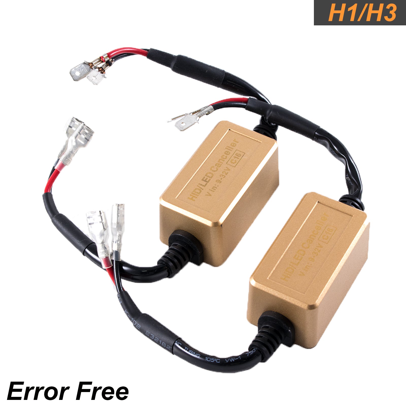 New H1 H3 LED Canbus Headlight Decoder Adapters Anti Hyper Blink Flash