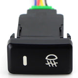 Factory Style 4-Pole 12V Push Button Switch w/ LED Background Indicator Lights For Fog Lights, DRL, LED Light Bar, etc (39mm Standard Size)