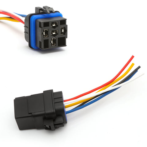 5-Pin SPDT Automotive Relay Switch Wires + Harness Socket Waterproof 30A/40A 12V