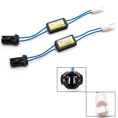 2x T10 194 168 906 2825 LED Bulbs Warning Error Free Decoder Canceller Adapters