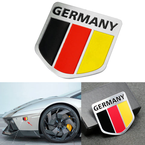 Alloy Metal German Germany Flag Chrome Emblem Badge Sticker
