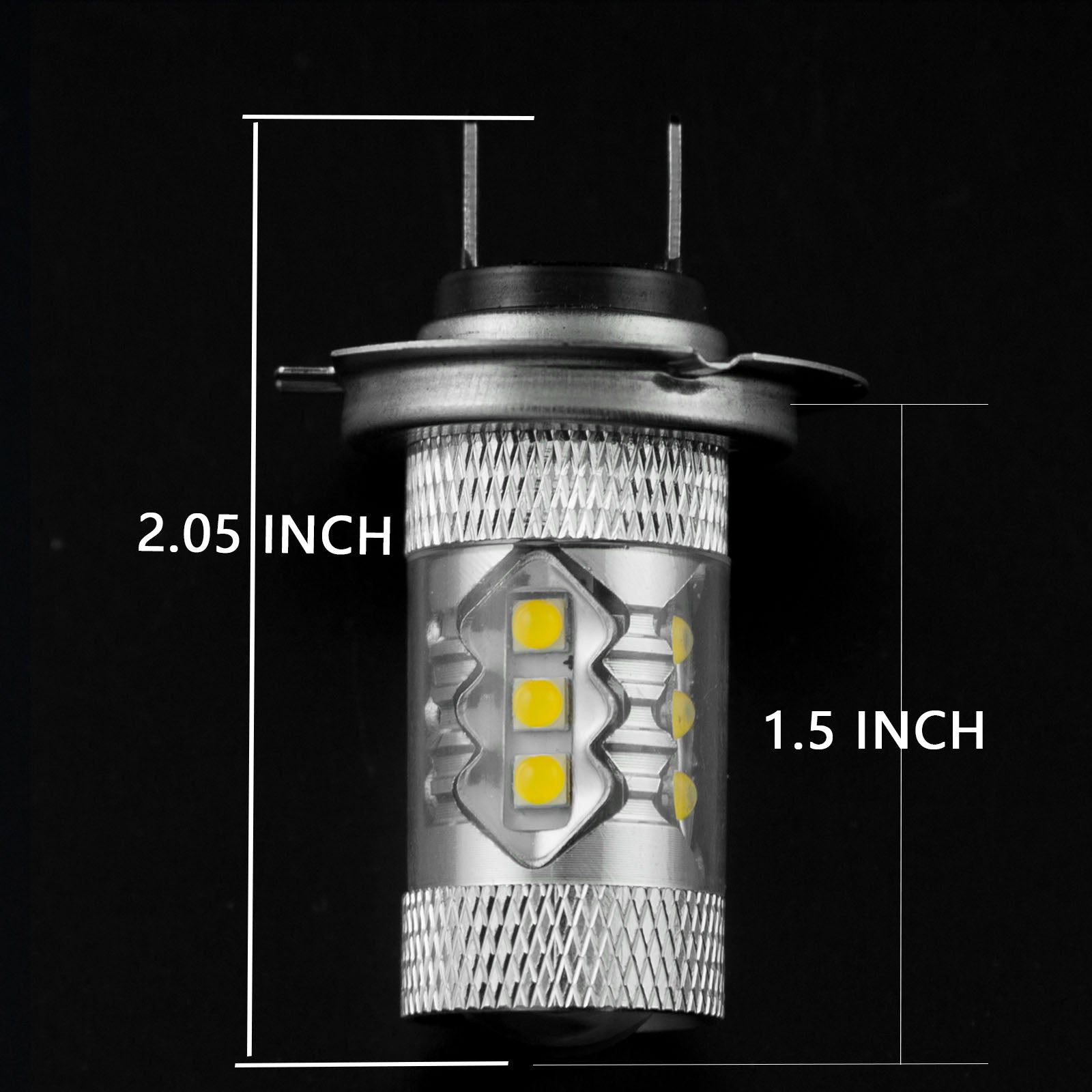 H7 Gold Yellow 80W Projector Lens CREE LED Bulbs for Hyundai Daytime R ...