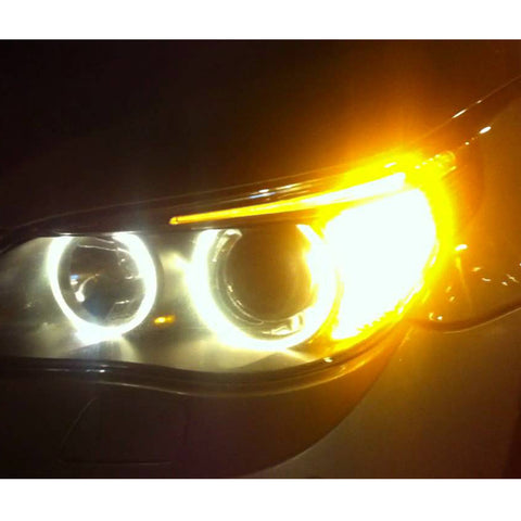 1157 Dual Color White 6000K\ Amber 3000K Switchback LED For Hyundai Kia Nissan Honda Acura Front Turn Signal Bulb Lamps
