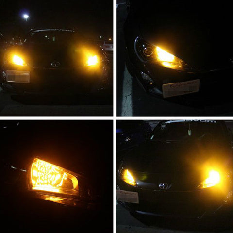 6000K Xenon White\ 3000K Gold Yellow 12-SMD 3030 H11 H9 H8 Cree LED Bulbs for 2006-17 Honda Civic CR-V Fit Fog Light Driving