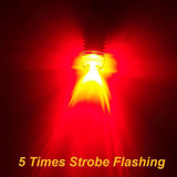 Xotic Tech 2pcs 1157 2357 BA15D Flashing Strobe Light Red LED Bulbs for Santa Fe Veloster Optimal Brake Stop Tail Light