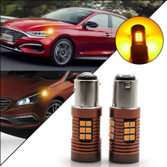 1157 3000K Yellow Amber 30-SMD LED Bulbs for Turn Signal Side Marker Light