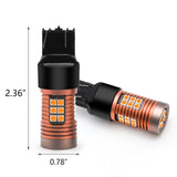 Non-Polarity 7440 7443 SCK CK Amber LED Bulb For Parking Turn Signal Brake Light