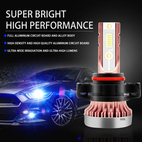 H16 5202 LED Fog Driving Light Bulb with Super Bright COB LED Chips Replace for Daytime Running Light DRL Fog Light Lamp Bulbs, 8000K Ice Blue