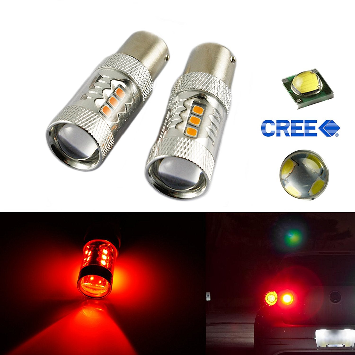 2 Pair 1157 LED White Reverse/Back Up/Signal Bulbs, Bright LED 24-SMD with 1190lm 2 Pair 1157 LED White Reverse/Back Up/Signal Bulbs, Bright LED 24-SMD with 1190lm